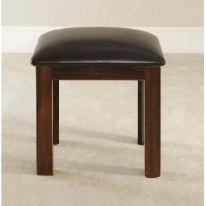 Victoria Oak : Ghế Đôn - Mặt Nệm Đen